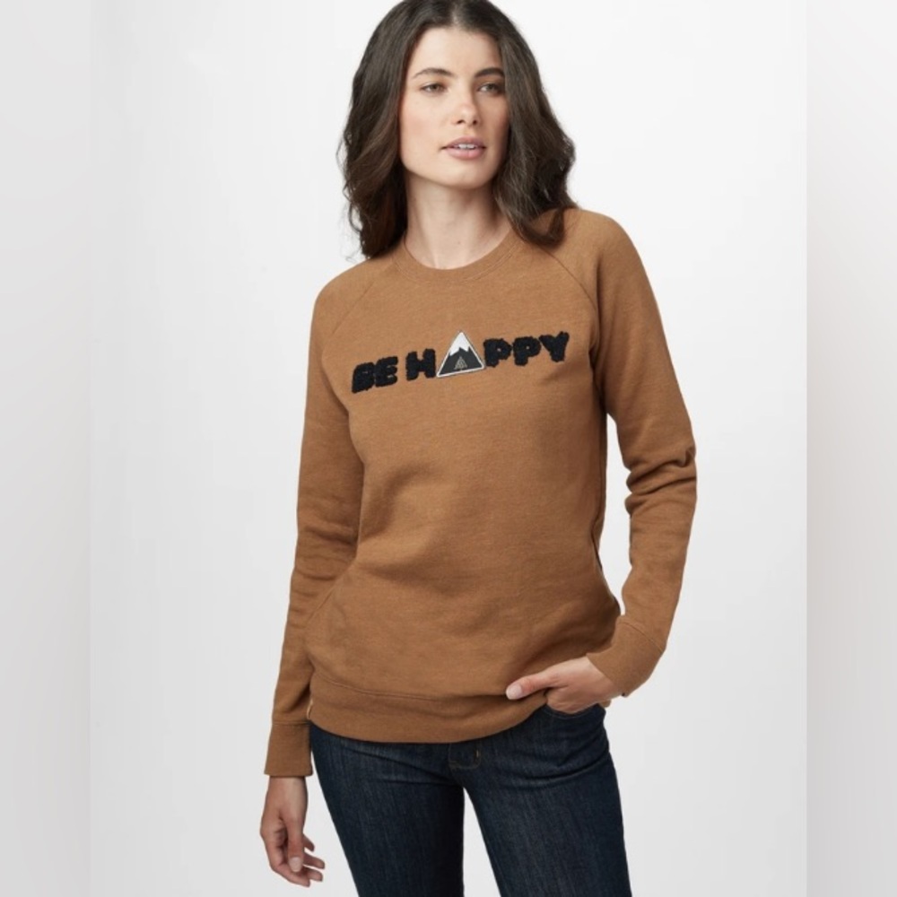 tentree Women's Tan 'Be Happy' Sweater